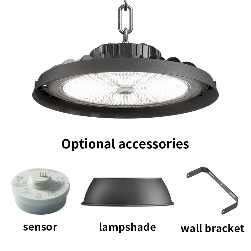 Led Highbay US Warehouse 150W 240W IP65 6000K Industrial Lamp Fixture Garage Factory UFO Led Parking Lot Light High Bay Light