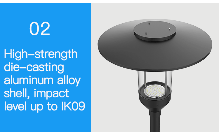 Catenary LED Aluminium Street Lamp Post 30w 60w Post Top Led Garden Lights