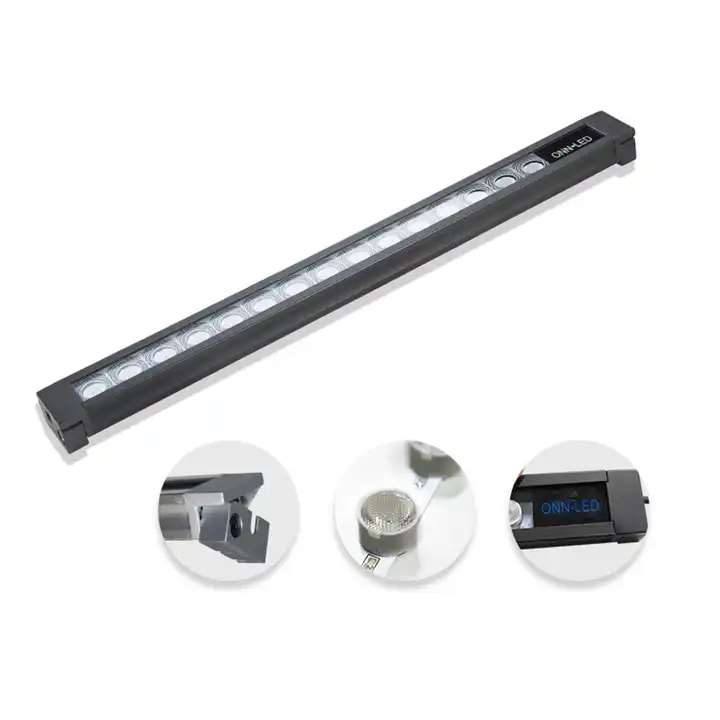ONN-M9T LED Machine Work Light Aluminum + Tempered Glass DC24V Cnc Light Rotatable Bracket Installation CE ROHS 18W 8W