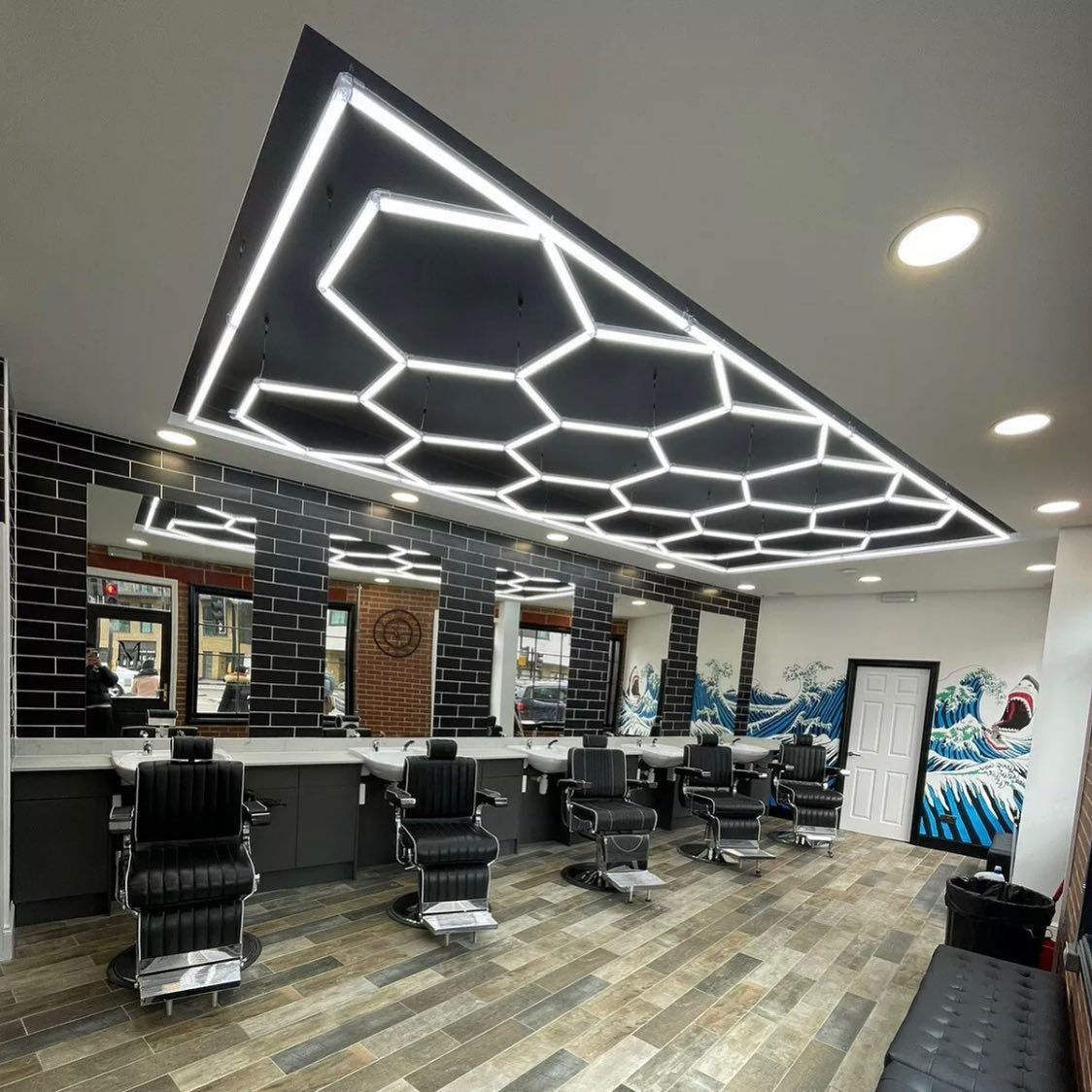 6500K Hot Sale Led Working Hexagon Lights Easy to Install Car Garage Light Honeycomb Led Light for Car Work Shop