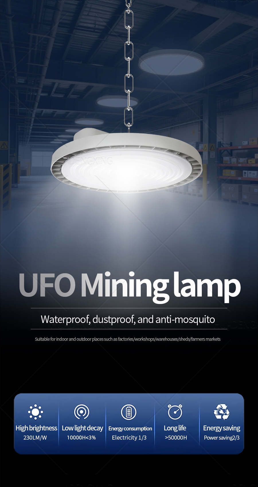 UFO High Bay Light Installation
