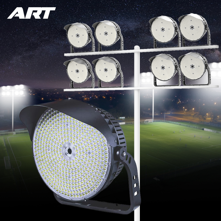 AORUITAI IP65 600 800 1000 1200 W High Brightness LED Sport High Mast Flood Light for Tennis Stadiumd Football Airport