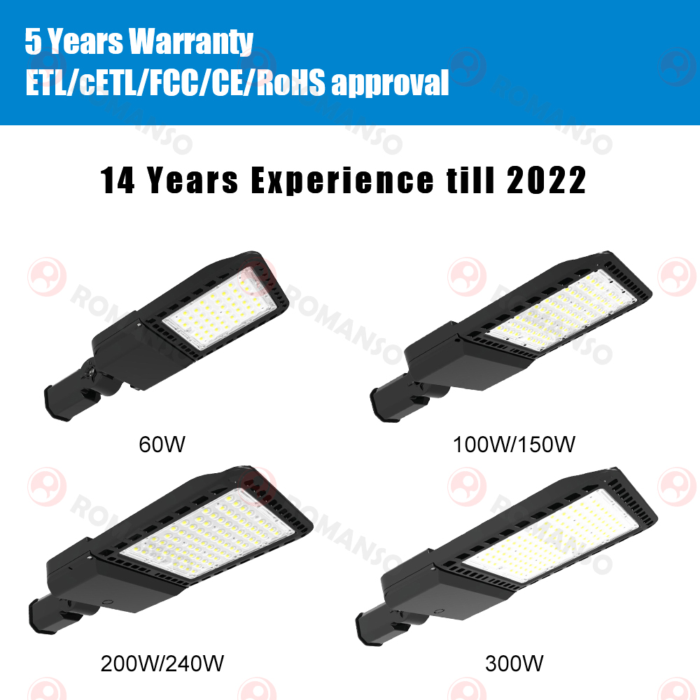 Professional 150W LED Area Light Dusk To Dawn Photocell Trunnion Mount Parking Lot Lighting Commercial Roadway Lamp Fixture