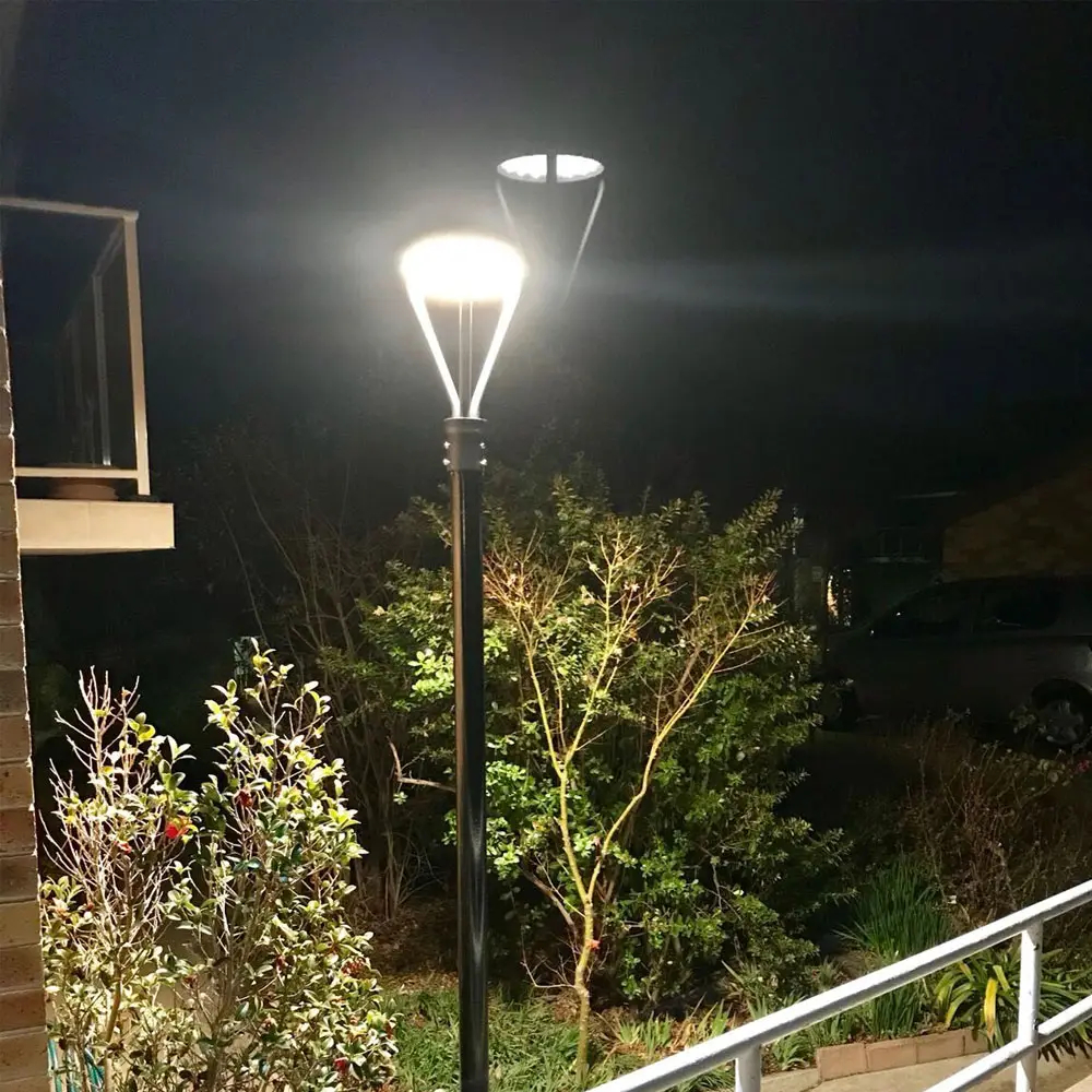 Factory Wholesale 40W Garden Lights Outdoor Solar System Powered Available Custom Garden LED Post Top Lights