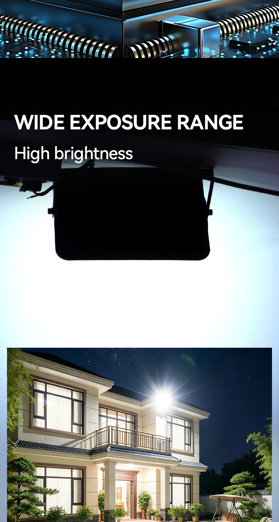 Aluminum LED Floodlight IP66 Waterproof Outdoor Lamp Garden Park Yard