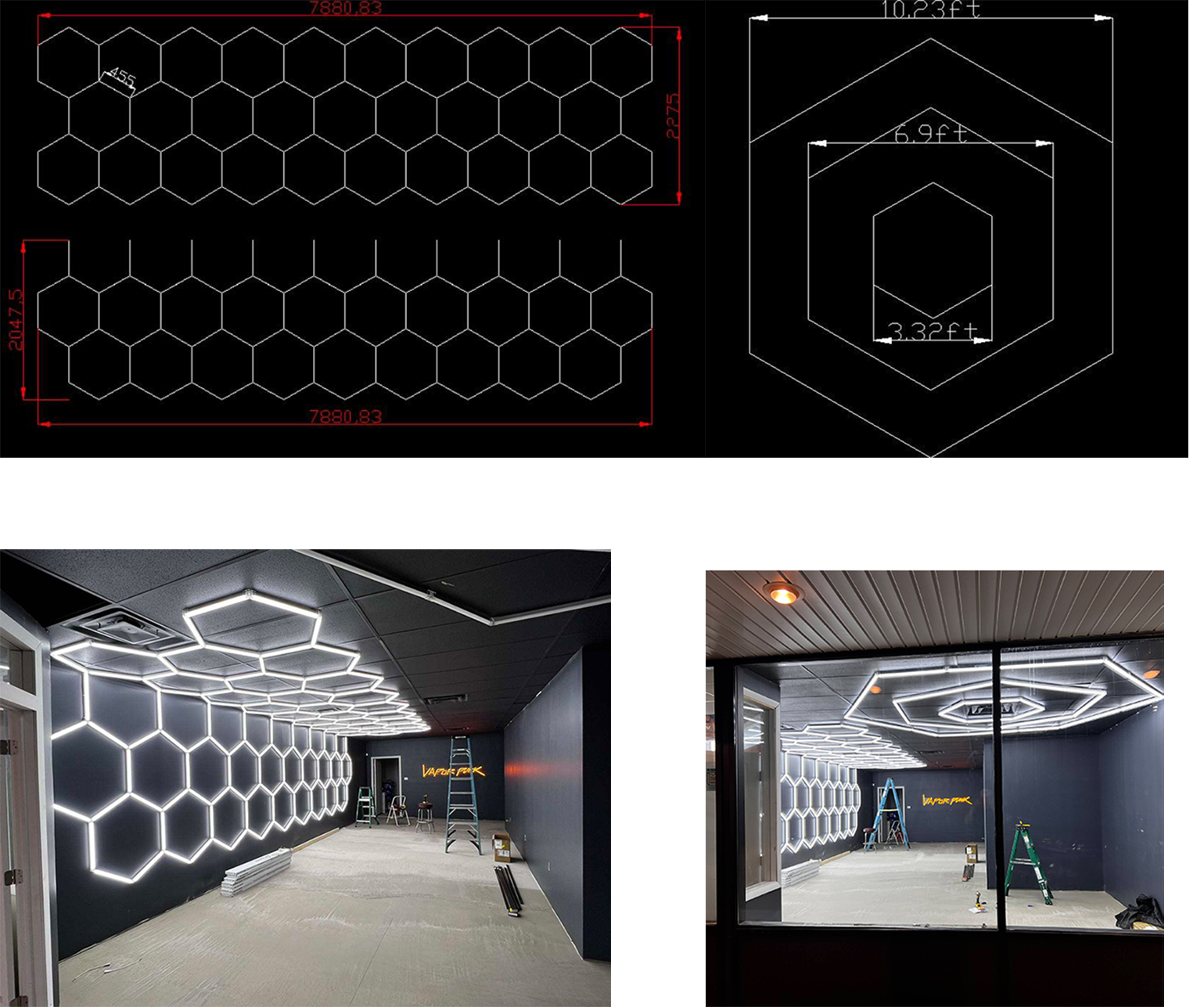 Car Detail Hexagonal Light Assembly