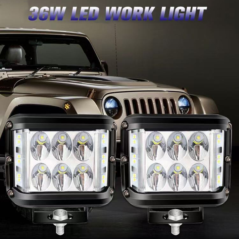 4\" Mini Offroad LED Work Light Bar Spot Flood Combo LED Light for Car Truck Boat SUV ATV Tractor-36W Spotlight-New Condition