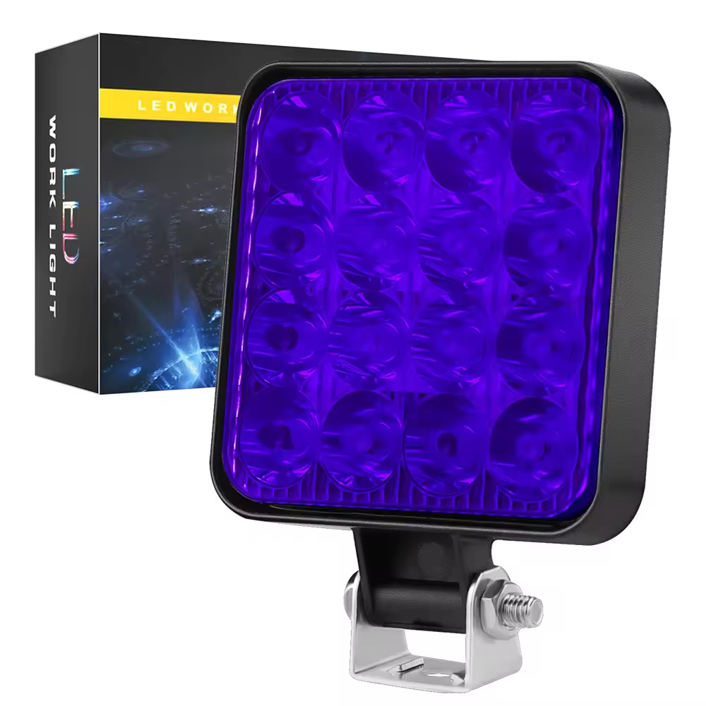 16LED 3.3\" Square Driving Lamp Spot Light 4x4 Off-Road LED Work Lights for Truck Tractor Trailer ATV Auto Exterior Lighting