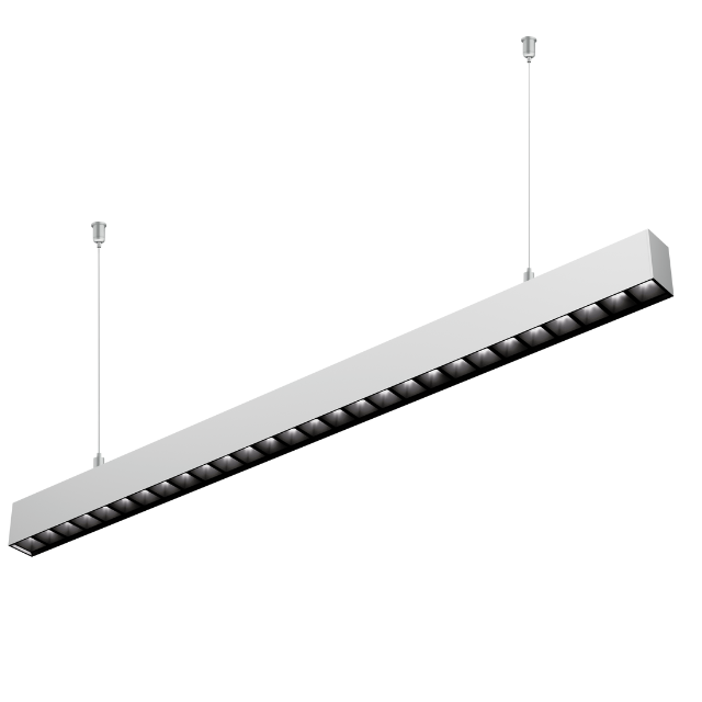 RONSE High Batten Large Linear LED Indirect Suspended Warehouse Lighting Glare-Free with Seamless Fitting Linear Light
