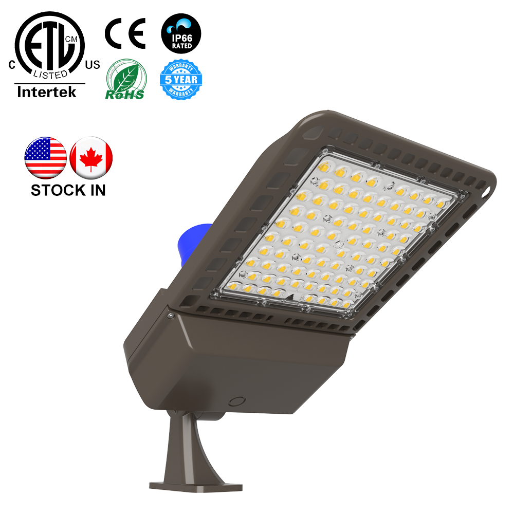 Professional 150W LED Area Light Dusk To Dawn Photocell Trunnion Mount Parking Lot Lighting Commercial Roadway Lamp Fixture