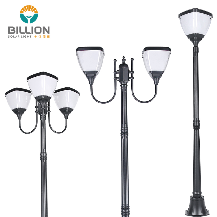 Long Service Life Modern Outdoor Waterproof for Garden Lamp Park Public Post Top Lighting All in One Led Solar Garden Light