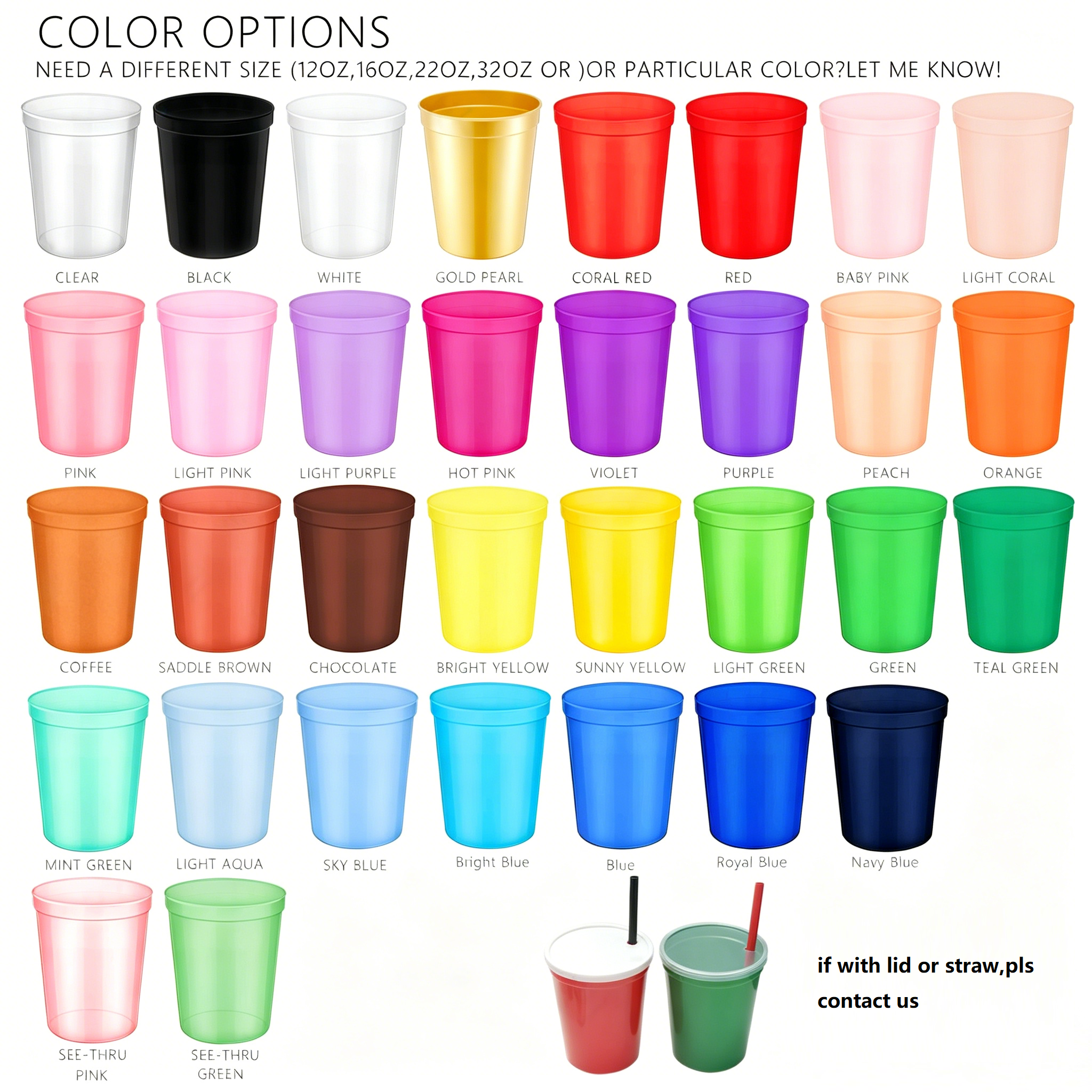 Vasos Para Estadios Personalized Custom Made Reusable Plastic 12 16 OZ Wedding Stadium Cups with Logo