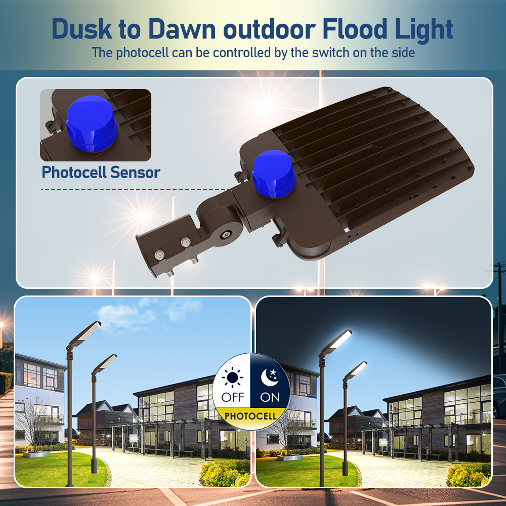 Power And CCT Tunable Ip65 100W 150W 200W 240W 300W Shoebox Led Street Light For Parking Lots Walkways Roadways Public Area