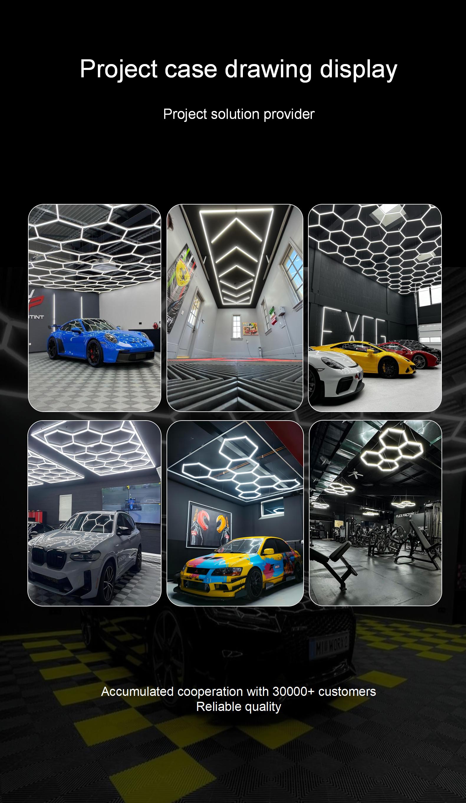 Hexagon LED light application display 3