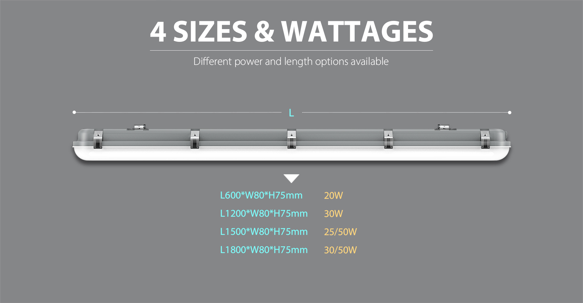 Toppo Ce Cb vapor Tight Led 4ft 6000k 1500mm NCF Fitting Triproof Light Triproof Led Light Aluminum Profile Ip65 Triproof Light