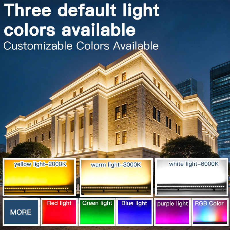 Aluminum RGB 36W220V Led Wall Washer Light For Building Exterior Wall Decoration