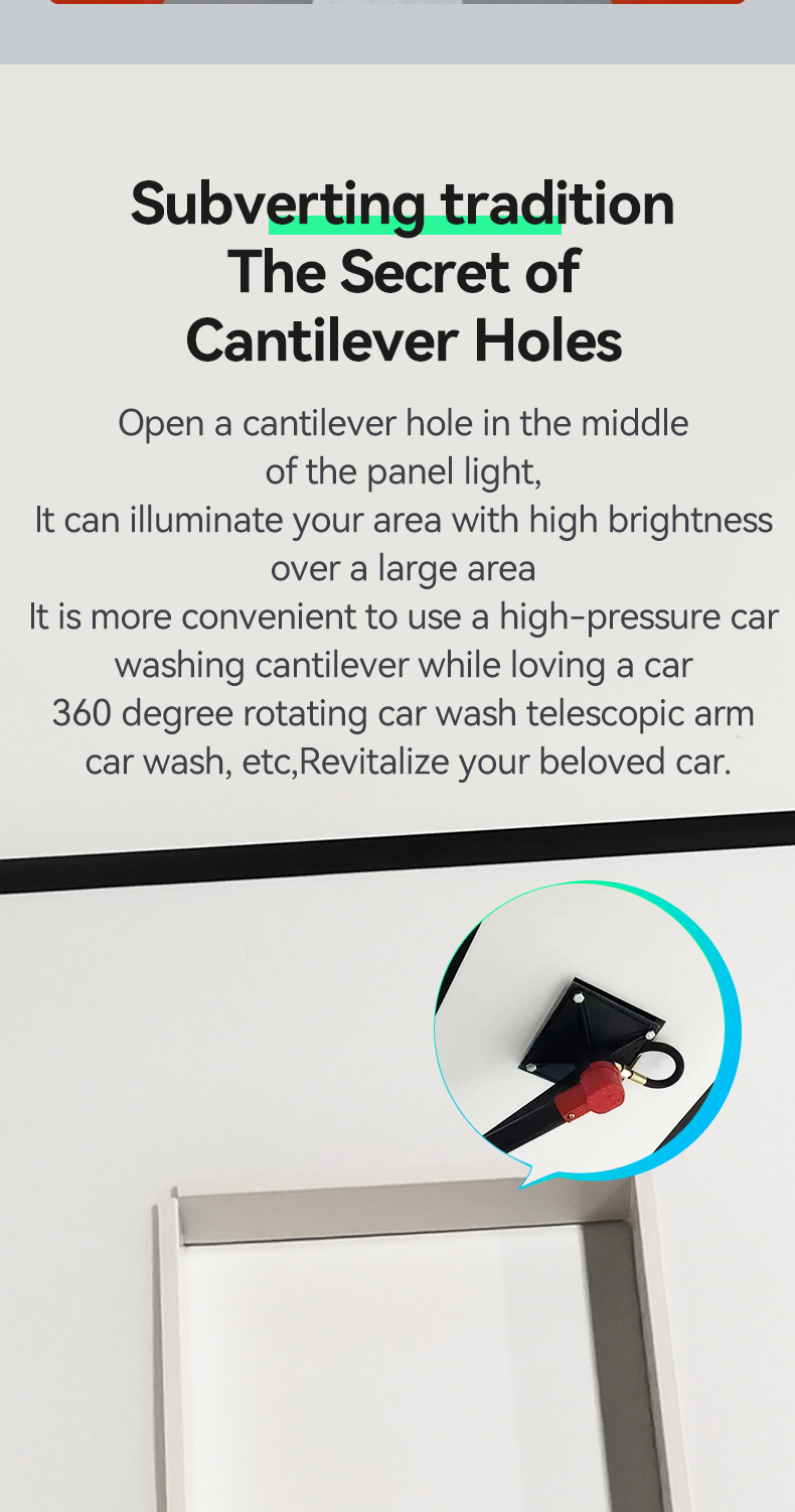 New Hexagonal Led Work Light Ceiling Garage Light Ac220v 6500k 182W/672w Washing Station Honeycomb Light Car Gym