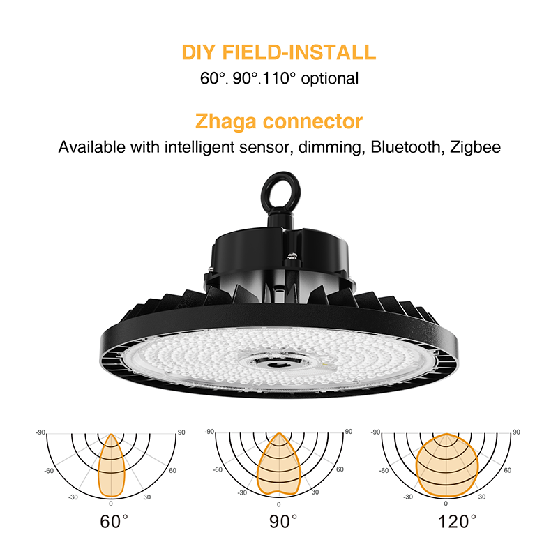 Stock in DE EU Warehouse Highbay 185Im/w 100w-200w Die Casting Aluminum Smart Sensor Ufo Led High Bay Light for Garage