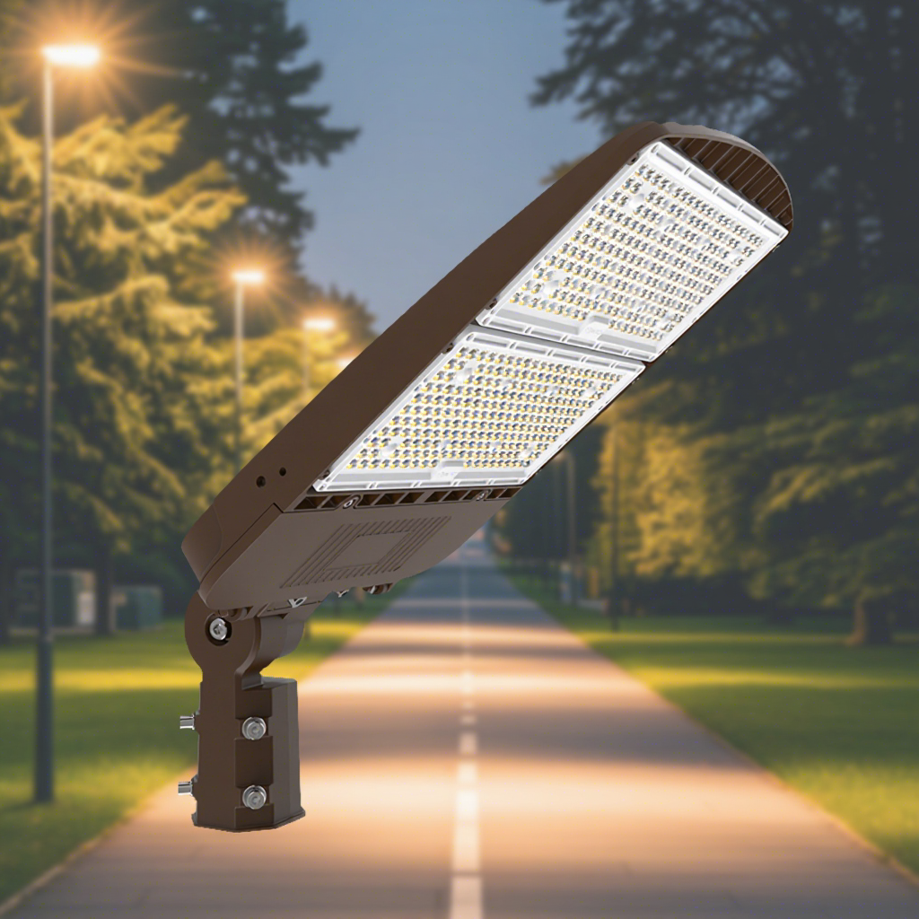 Power And CCT Tunable Ip65 100W 150W 200W 240W 300W Shoebox Led Street Light For Parking Lots Walkways Roadways Public Area