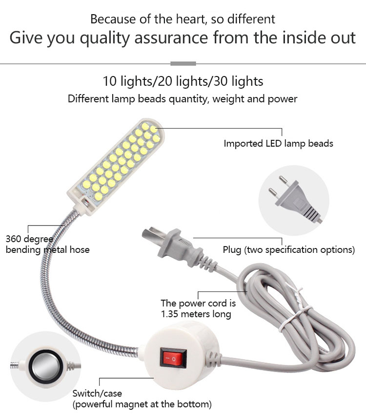 Flexible Gooseneck Sewing Light