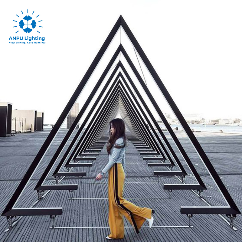 ANPU Hot Outdoor Commercial Polygonal Landscape LED Light Cone 3D Time Tunnel Decor Lights for Christmas Halloween Ramadan IP65