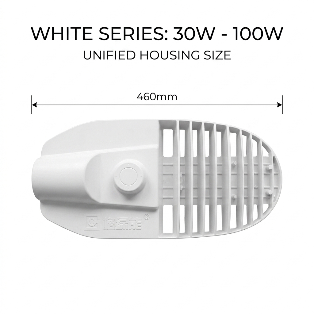 RoHs CE IP65 IK08 30W 50W 80W 100W Outdoor Waterproof LED White Street Lights Dusk To Dawn With Smart Sensor