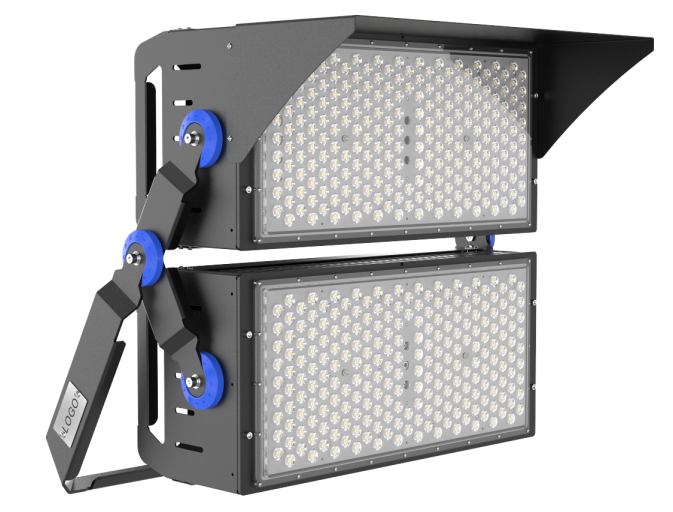 CE Certified 1000W &amp; 1500W High Bright LED Floodlight for Commercial Industrial Use Warm White CCT Aluminum IP67 for Warehouses