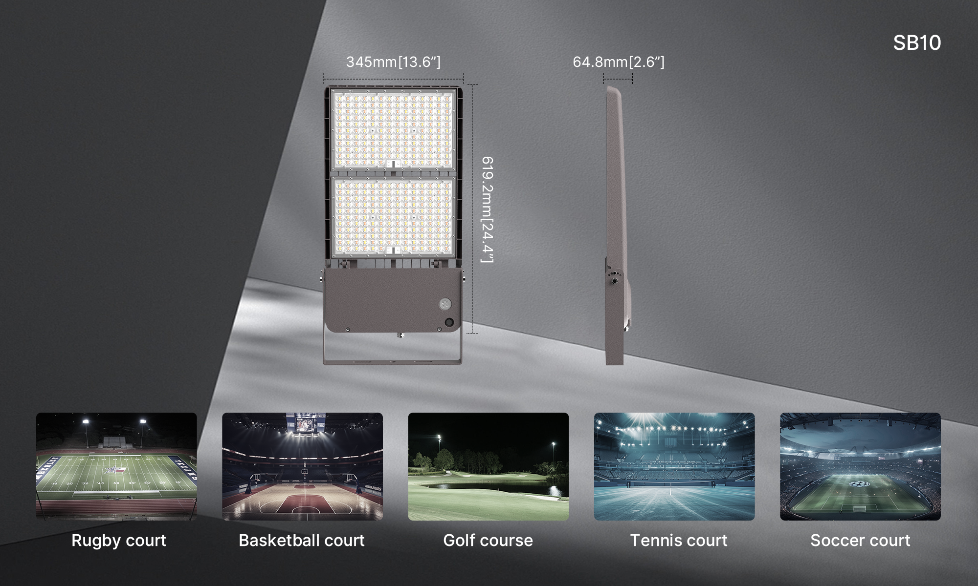 USA Stock UL/DLC Certified LED Street Light IP65 Waterproof 500W 163LM/W Suitable For Road Lighting 5-Year Warranty