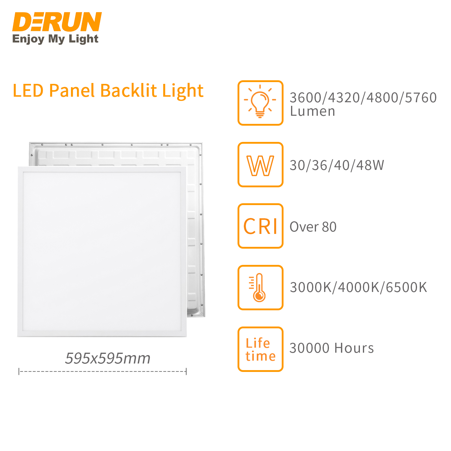 Back Lit Panel Light 595 595 Recessed 36W 40W Led Ceiling Backlit Led Panel Light 220-240V , LPL-BACK
