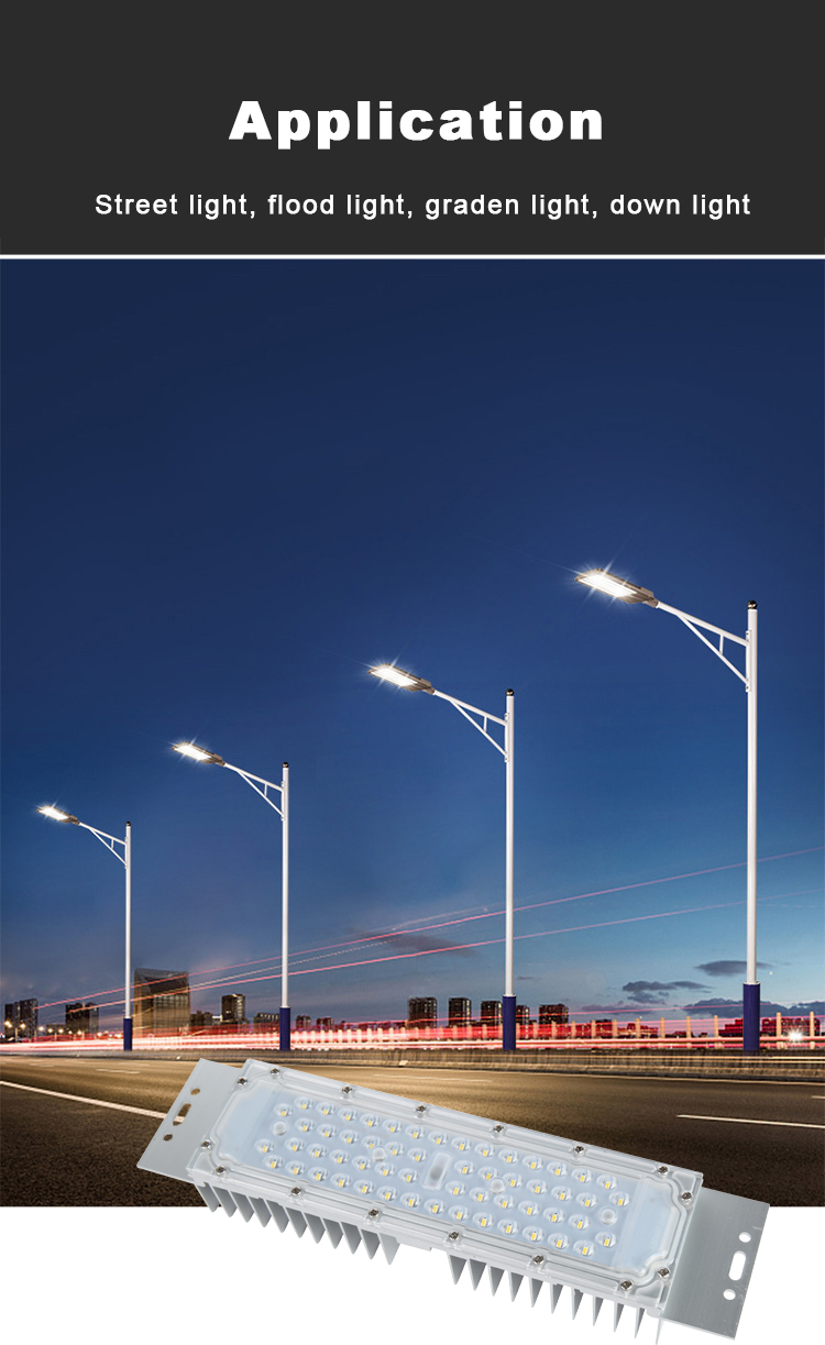 Led Street Light Modules Outdoor Waterproof 50w 100w Retrofit SKD Road Lights Garden Lighting Led Post Top Lantern Module