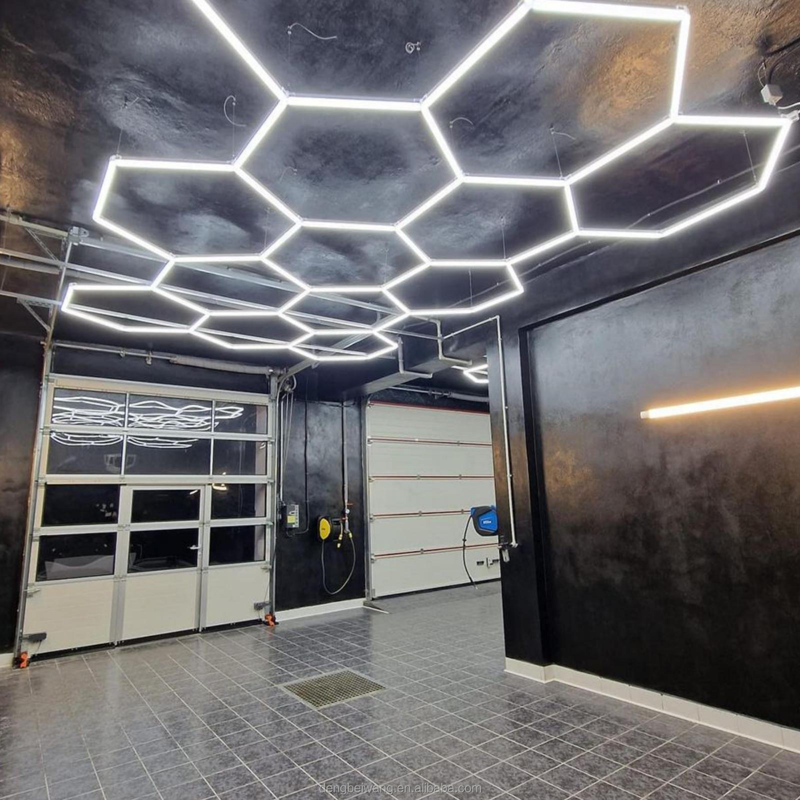 Professional Factory Custom LED Light Aluminum Hexagonal Cellular Garage Work Light for Residential Office AC Power Supply