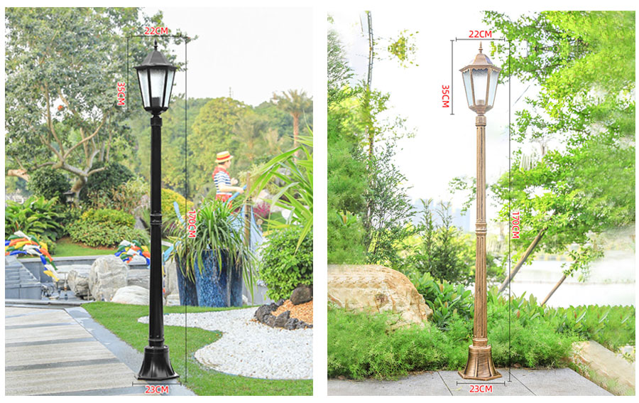 Post Top LED Light Power Outdoor Waterproof Led High Pole Landscape Light Street Post Lamp Park Villa Aluminum Garden Light