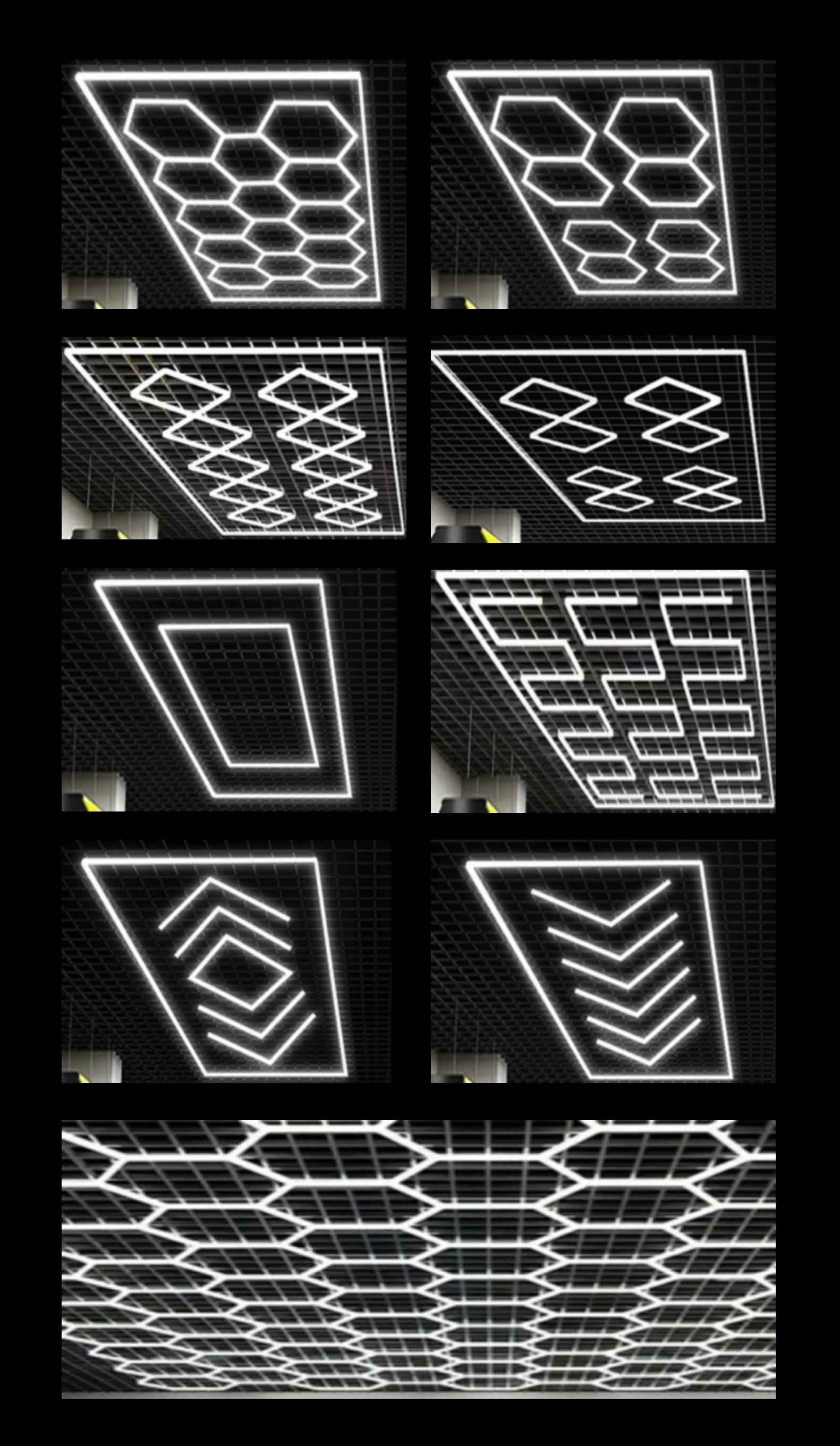 Hexagon LED light application display 2