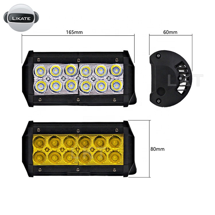 High Quality 12leds 7inch 36w 12 Led Work Light for Truck Car Atv Suv 12v 24v 6000lm Car Accessories Work Light