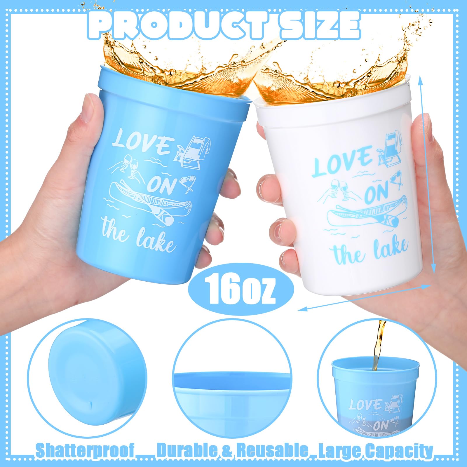 Vasos Para Estadios Personalized Custom Made Reusable Plastic 12 16 OZ Wedding Stadium Cups with Logo