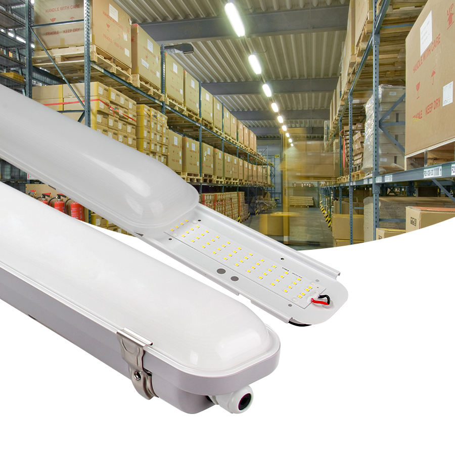 Outdoor LED Vapor Tight Light IP65 Waterproof Linear Batten Light 4FT 8FT LED Triproof Light Fixture