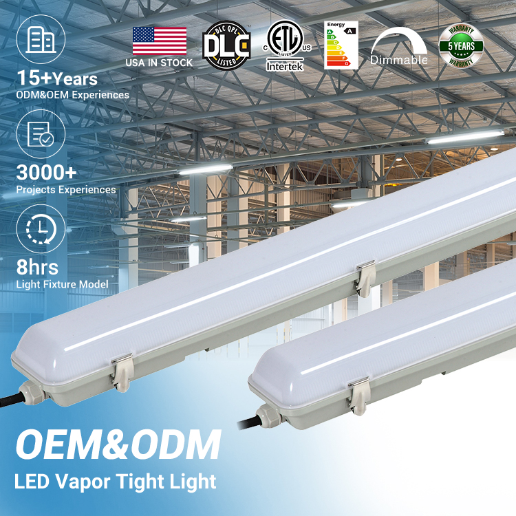 Airport Tunnels Led Tight Triproof Light Ip65 Tube Fluorescent Waterproof Lamp Linear Tri-proof vapor Light Fixture