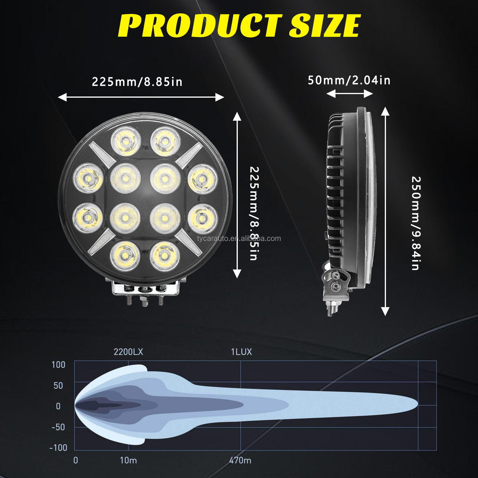 9 Inch 120W Led Driving Light Showcase 2