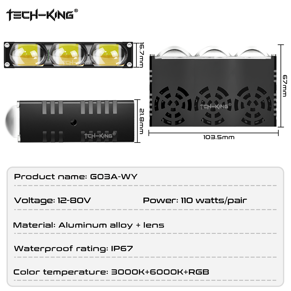 110W 2 PCS Car Spotlights Led Grille Lights with DRL Fan Driving Fog Work Light External Auxiliary Lights Off-road Vehicle Truck
