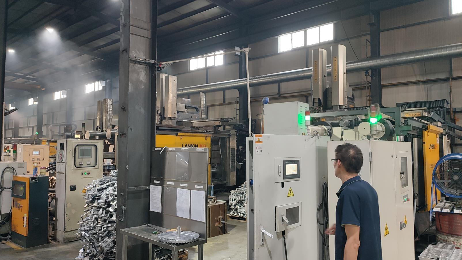 Aluminum die-casting process for LED light fixtures at Lijah Light