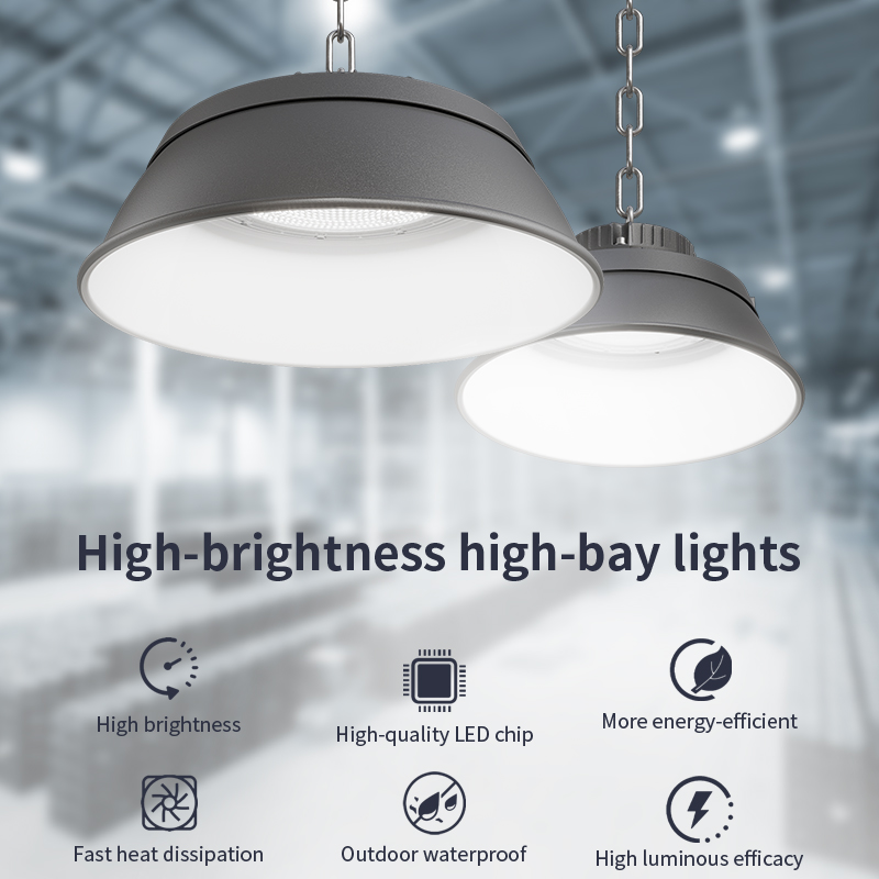 Led Highbay US Warehouse 150W 240W IP65 6000K Industrial Lamp Fixture Garage Factory UFO Led Parking Lot Light High Bay Light
