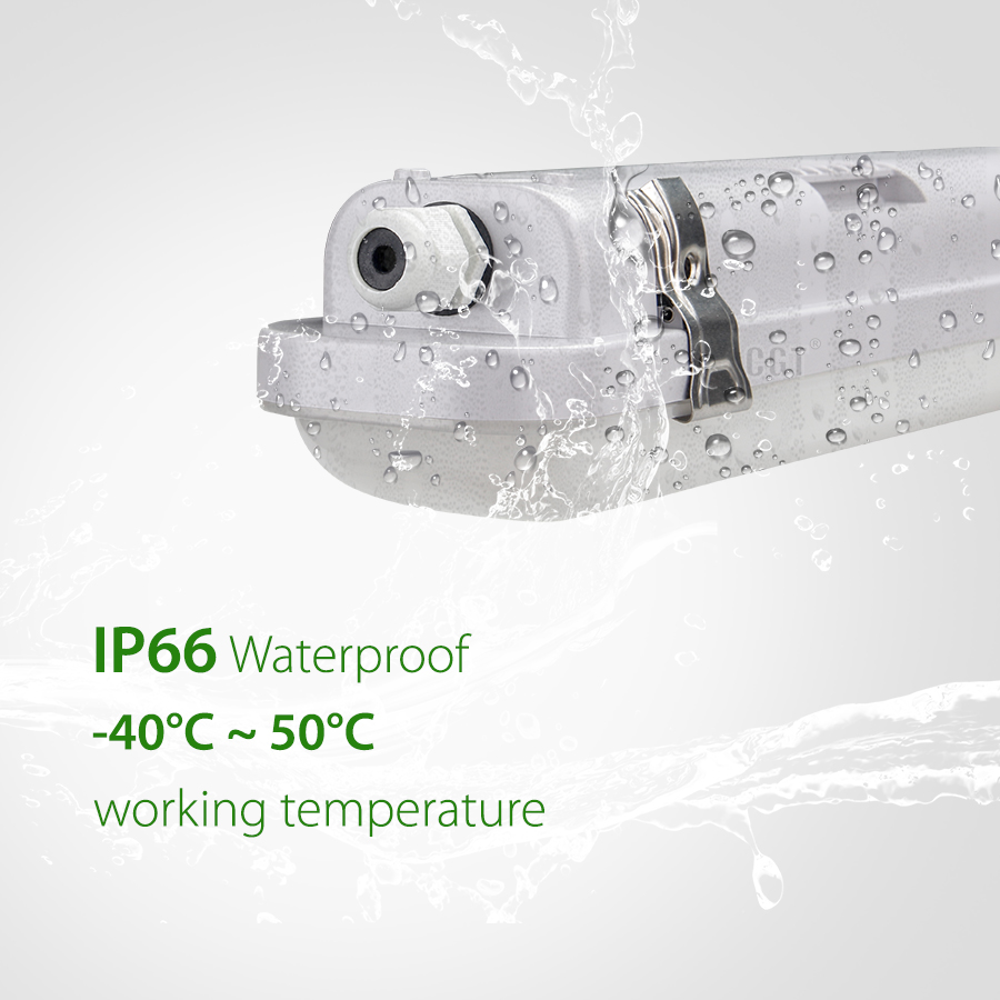 Outdoor LED Vapor Tight Light IP65 Waterproof Linear Batten Light 4FT 8FT LED Triproof Light Fixture