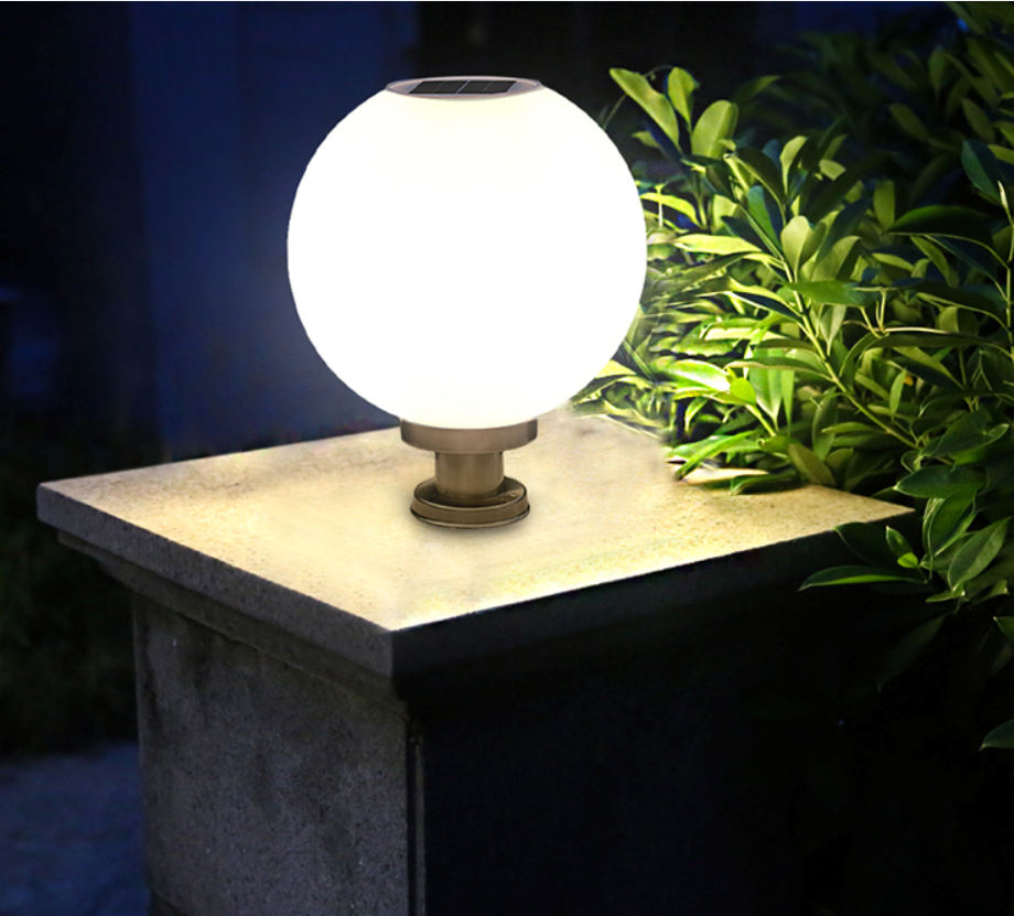 Solar Lights Outdoor Pillar Light Ball Garden