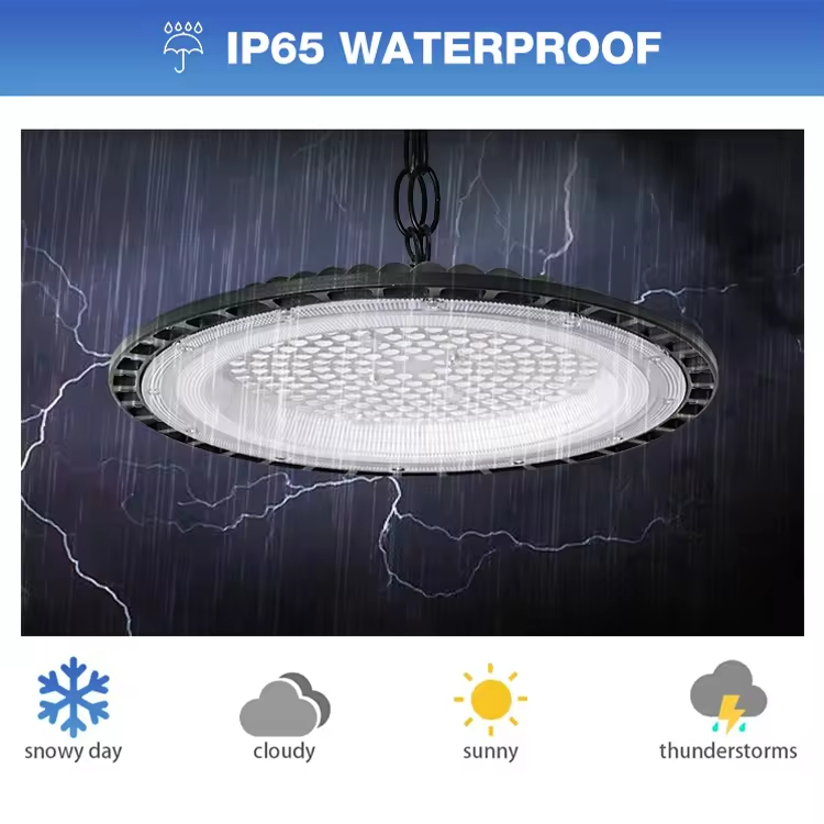 Factory Price Industrial Lighting SMD2835 Aluminum 100W-400W UFO High Bay Light for Warehouse Parking Lot IP65 5-Year Warranty