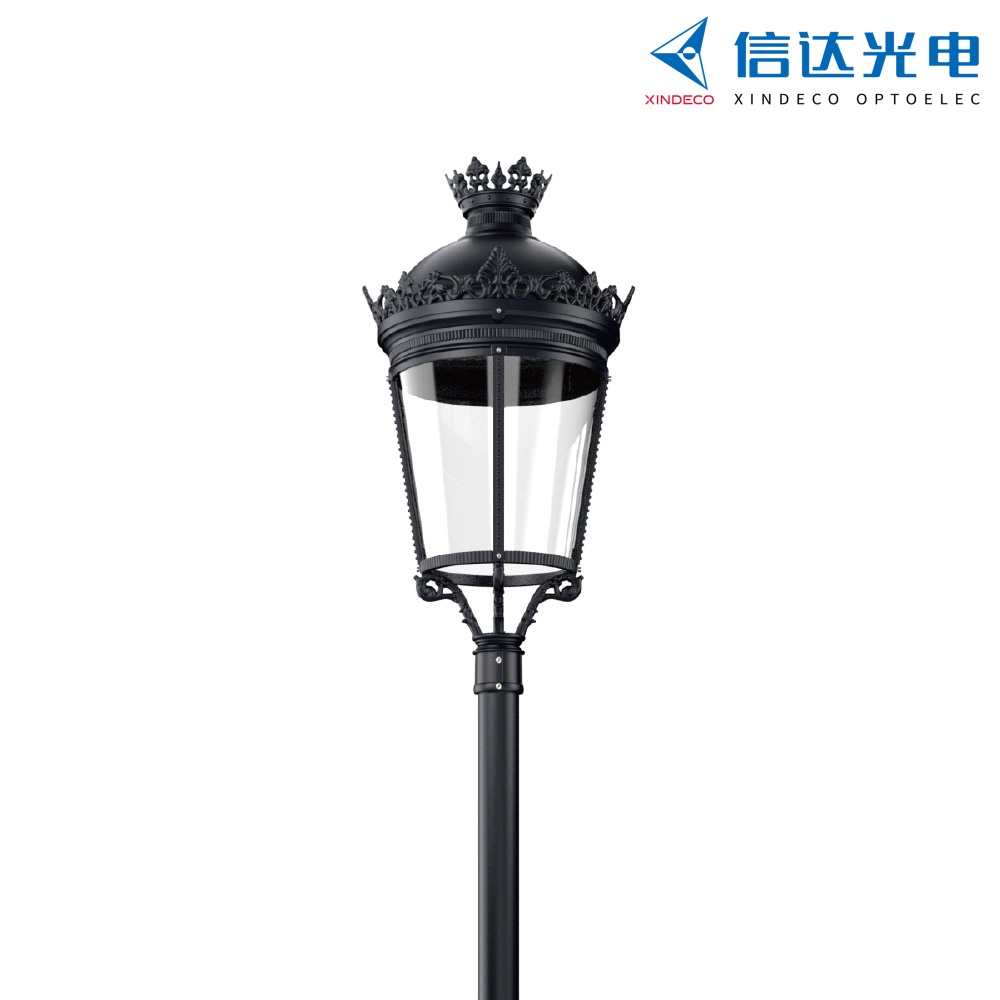 XINDECO SG9 LED Post Top Light Classic European Style IP66 Waterproof Aluminum Outdoor Street Garden Light 5-Year Warranty