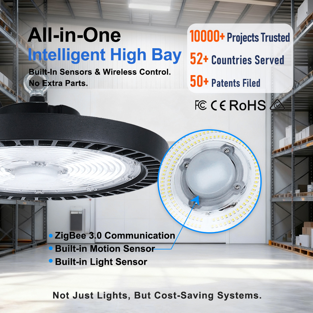 Industrial LED UFO High Bay Light 100W-200W for Warehouse Factory Workshop Gym Commercial Lighting