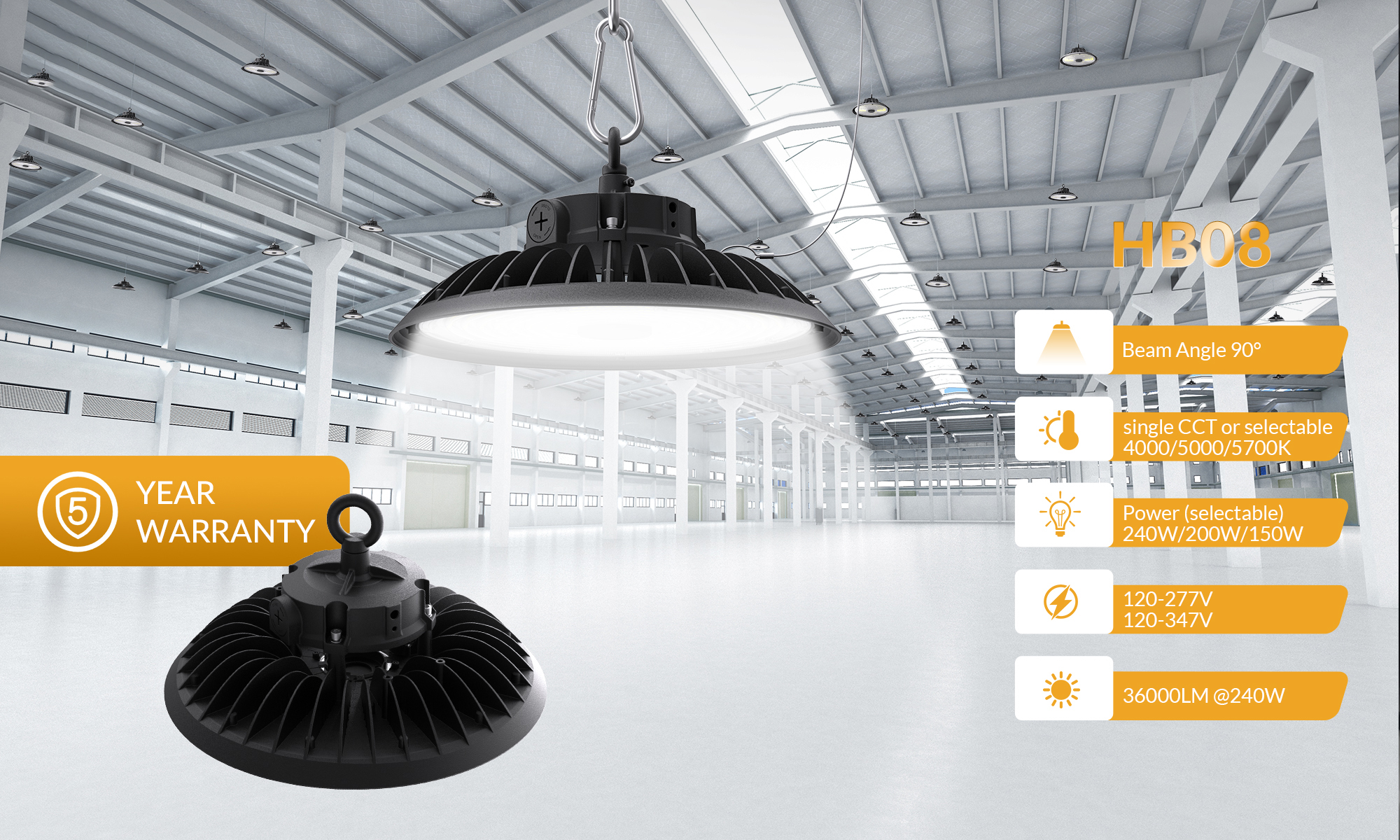 UFO Industrial and Mining Lamp 100W 200W 150W 300W Workshop Entrepot UFO High Bay Light for Factory Ufo Led