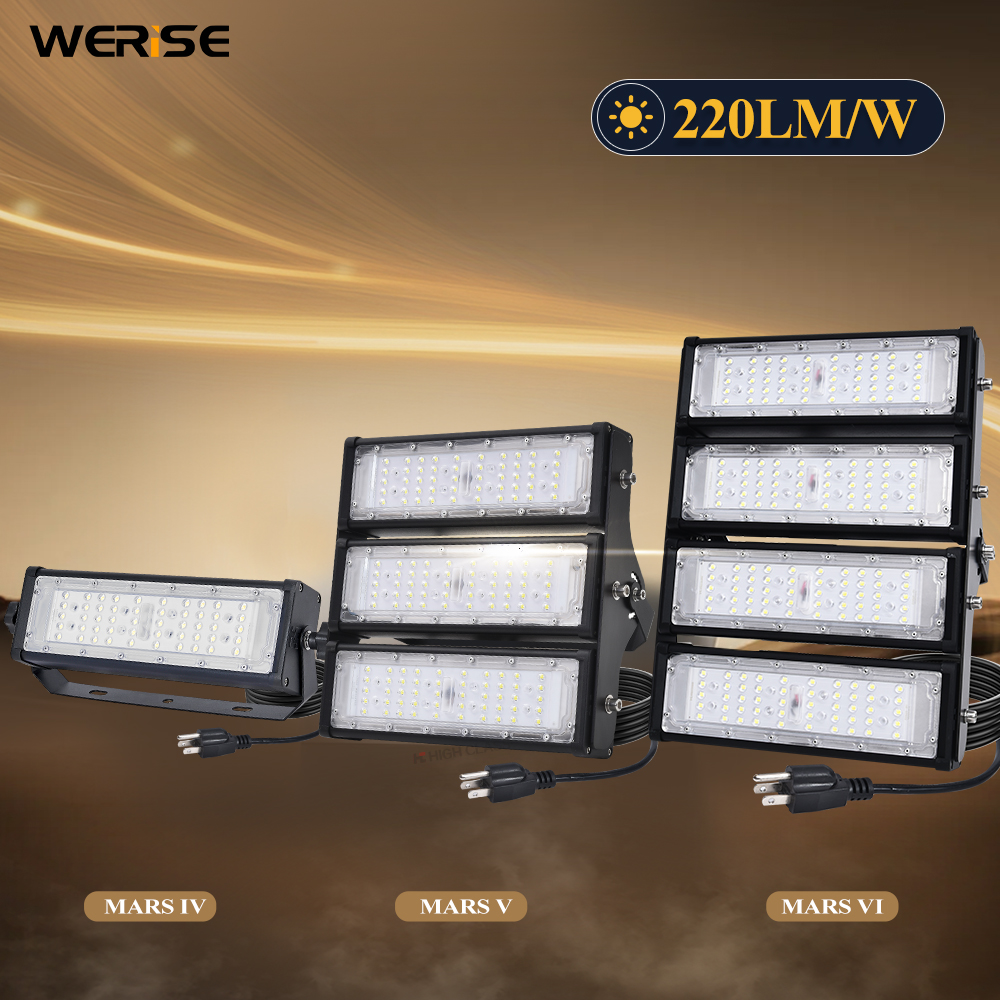 WERISE IP65 Outdoor Waterproof Sport Field Aluminum 400w Basketball Court Stadium Tunnel Garden Smart City IoT Led Flood Light