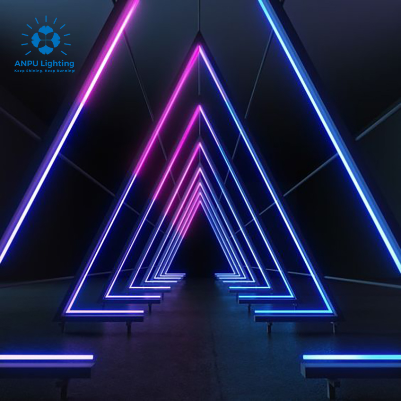 ANPU Hot Outdoor Commercial Polygonal Landscape LED Light Cone 3D Time Tunnel Decor Lights for Christmas Halloween Ramadan IP65