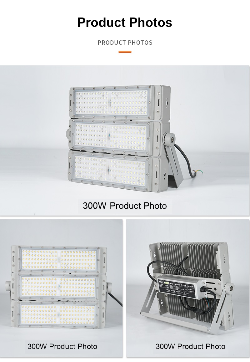 500W LED Football Field Lights Outdoor Stadium Flood Light High-Pole Modular Sports Field Lighting